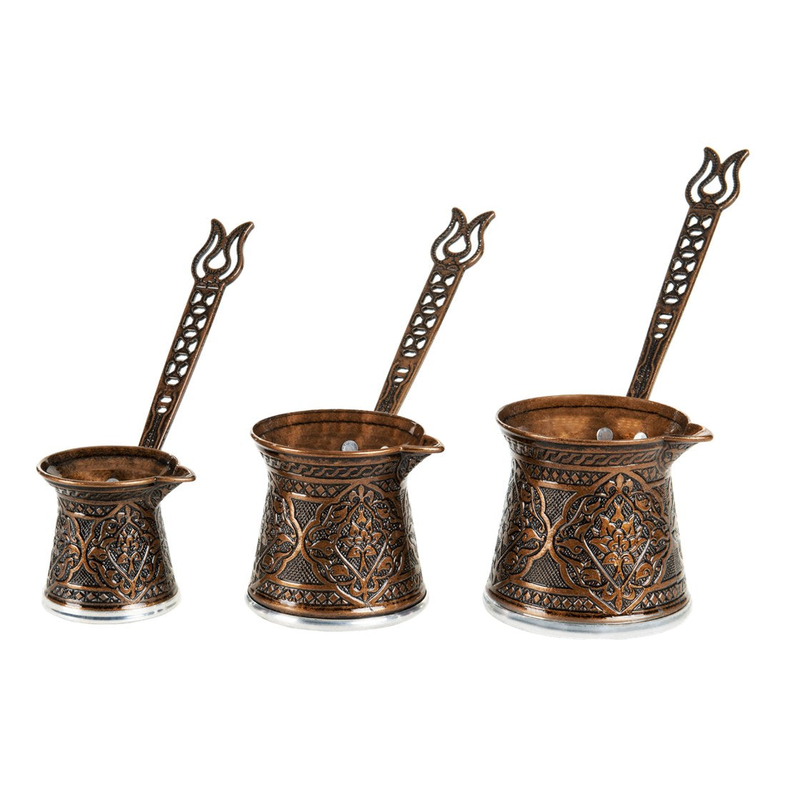 Decorative Coffee Pot Set - Triple - Antique Copper Tone - Acar catalog image