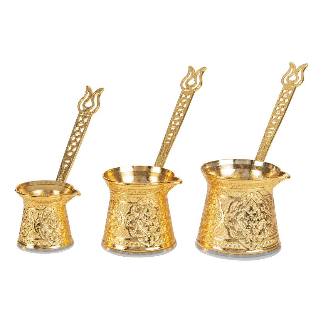 Decorative Coffee Pot Set - Triple - Gold Tone - Acar catalog image