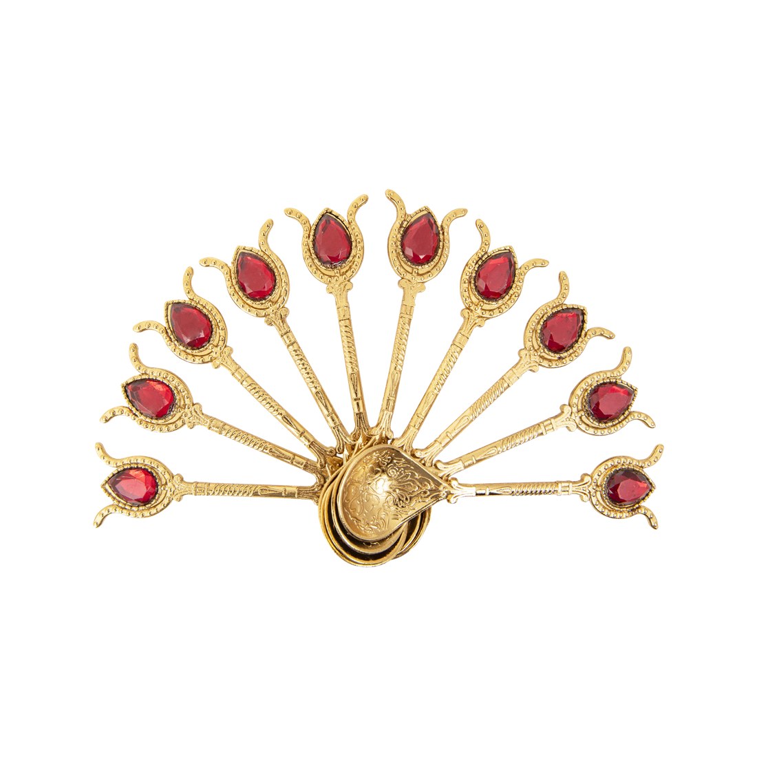 Medium Spoons - Set of 10 - Gold Tone - 120 mm - Acar catalog image