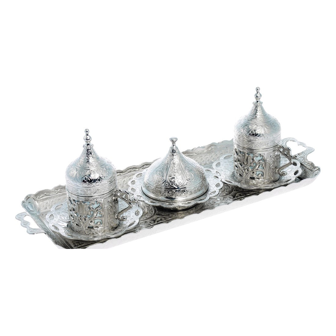 2-Person Coffee Set With Tulip Design - White - Acar catalog image