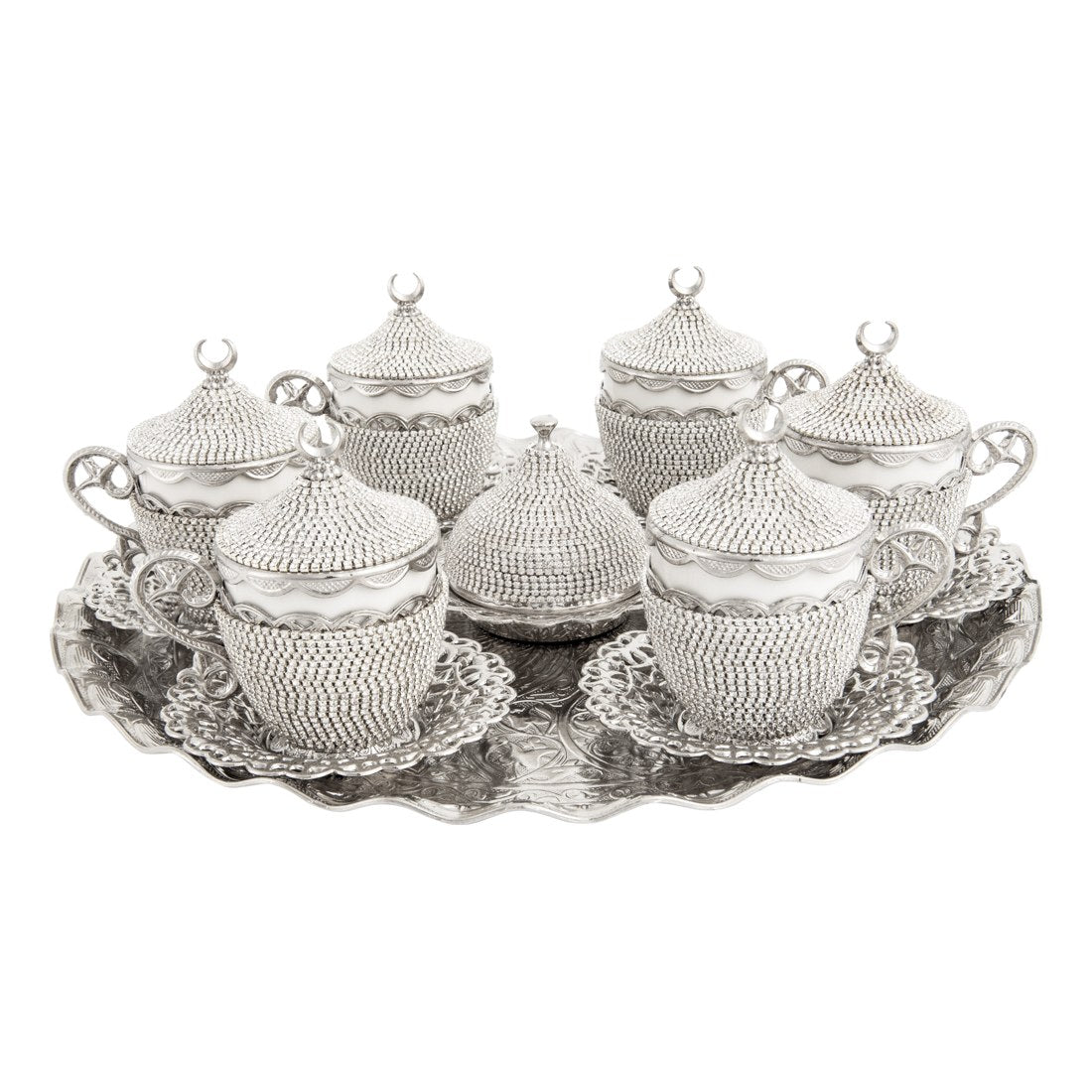 6-Person Gem-Style Coffee Cup Set - Gem-Style Series - White - Acar catalog image