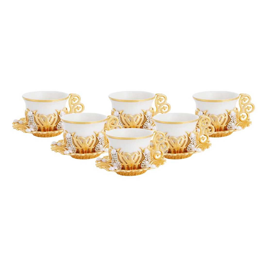 6-Person Gem-Style Presentation Set - Plain - Gold Tone - Acar catalog image