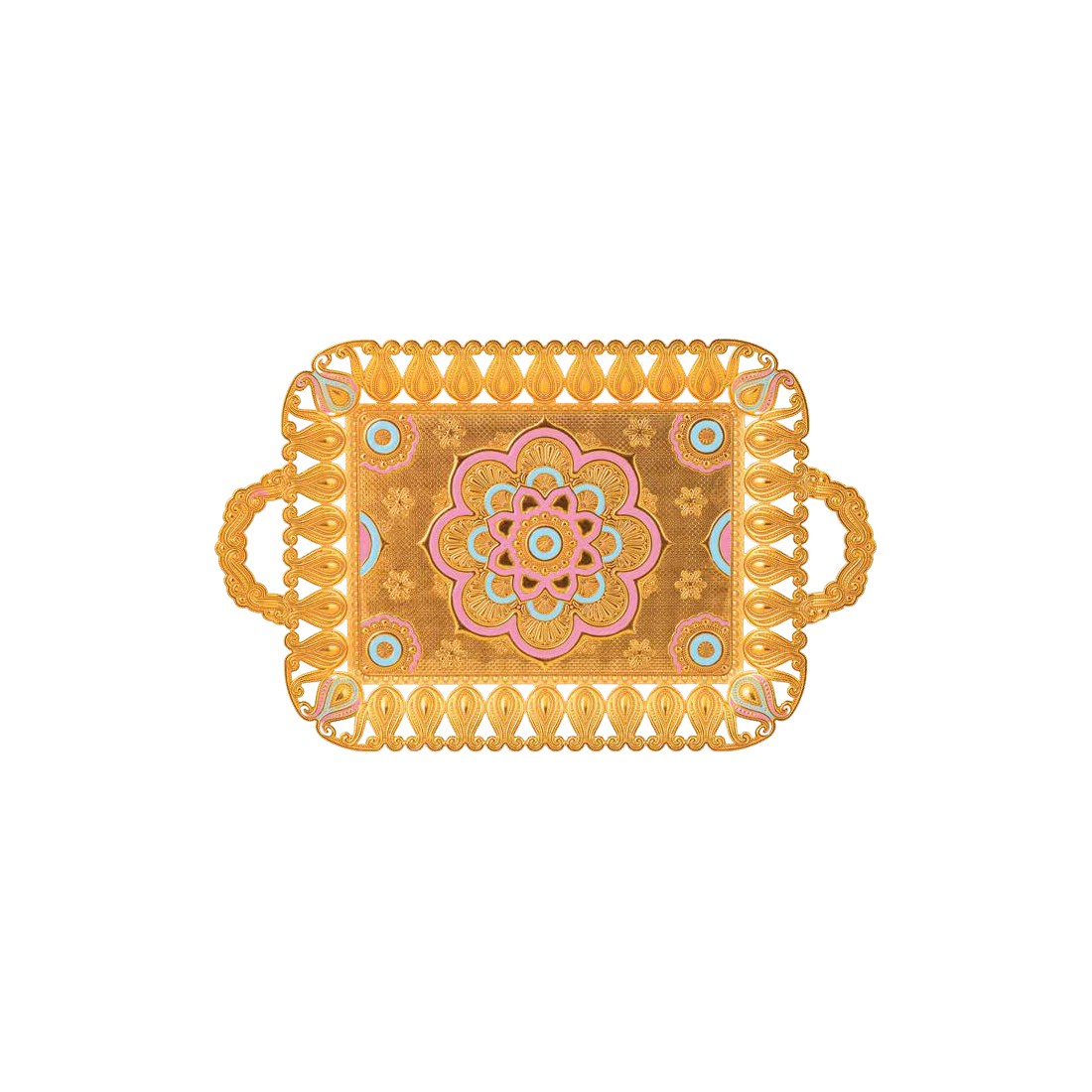 6-Person Ecem Rectangular Tray with Enamel - catalog product image