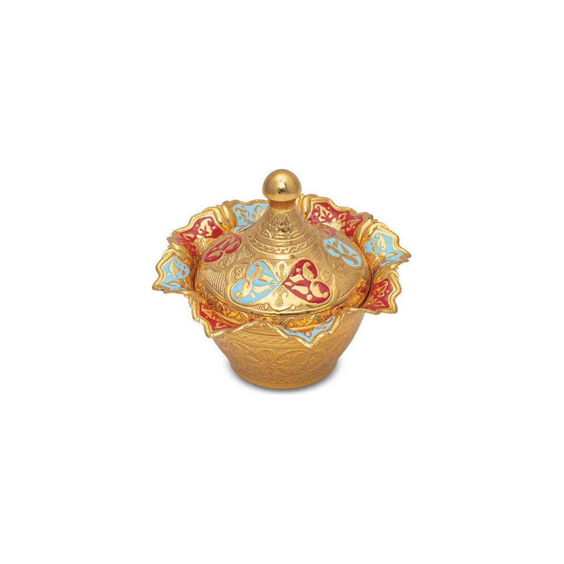 Lalegul Round Sugar Bowl With Cover with Enamel - catalog product image
