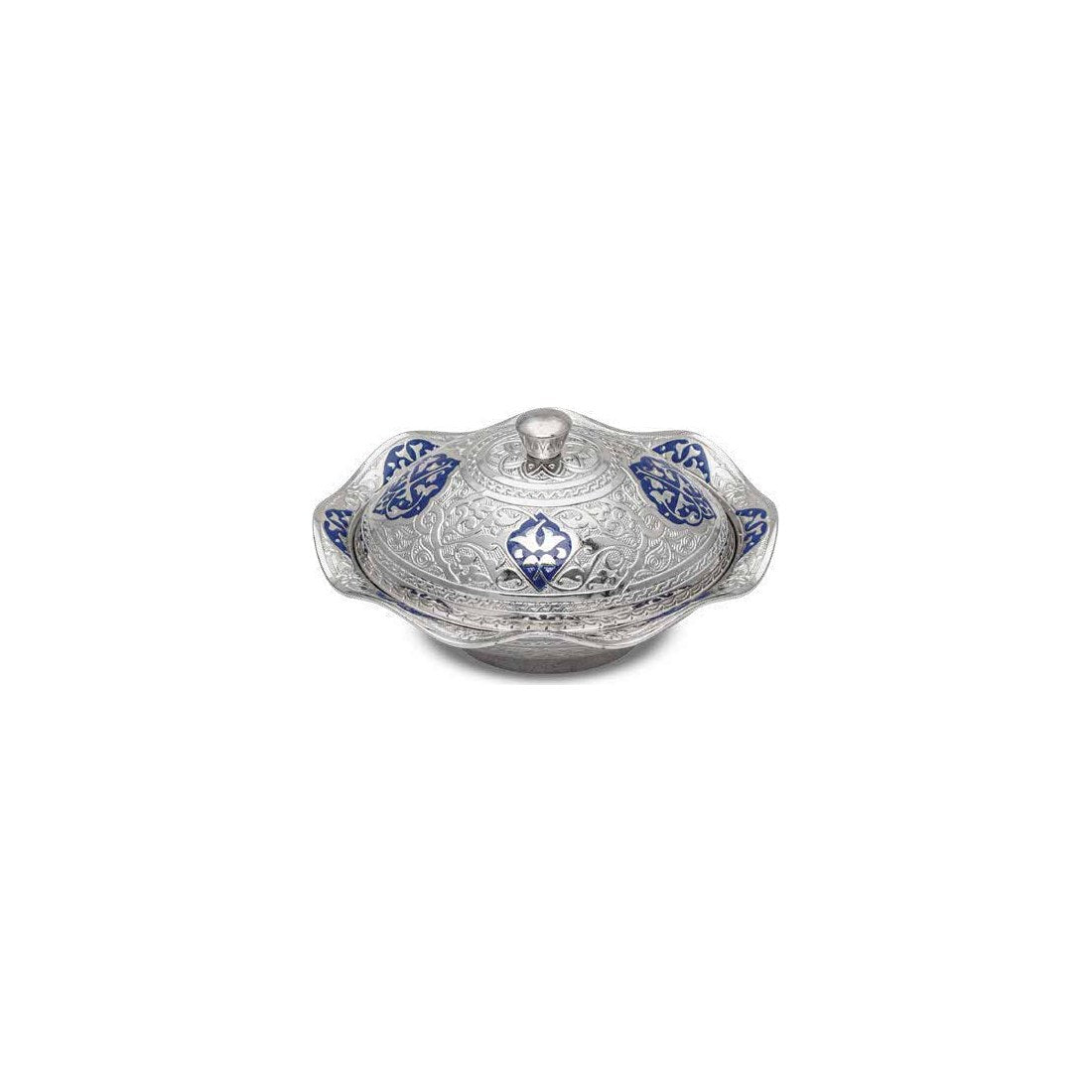 Big Oval Sugar Bowl with Enamel Cover - catalog product image