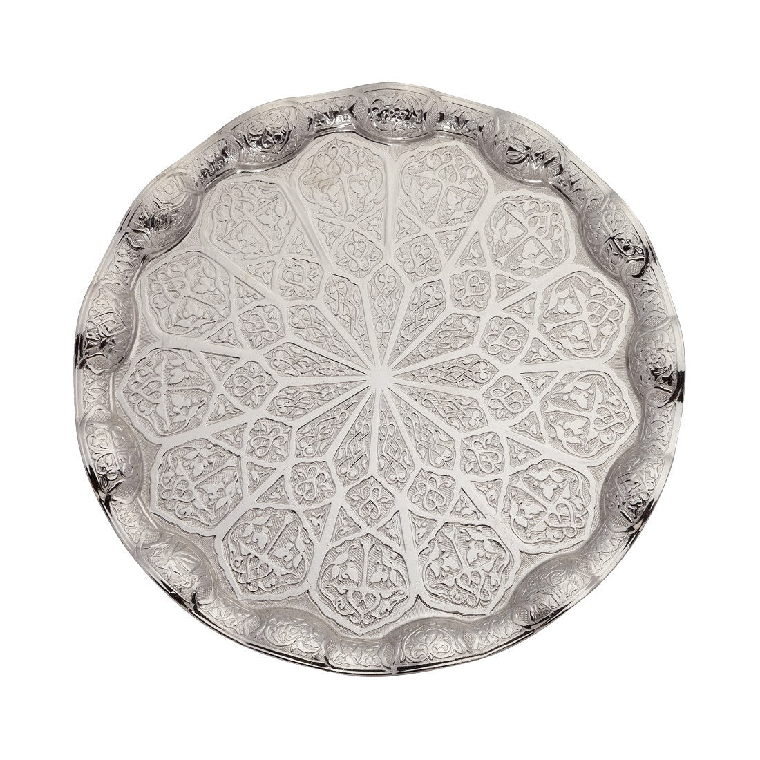 Tray For 6-Person - Round Waved - White - Acar catalog image
