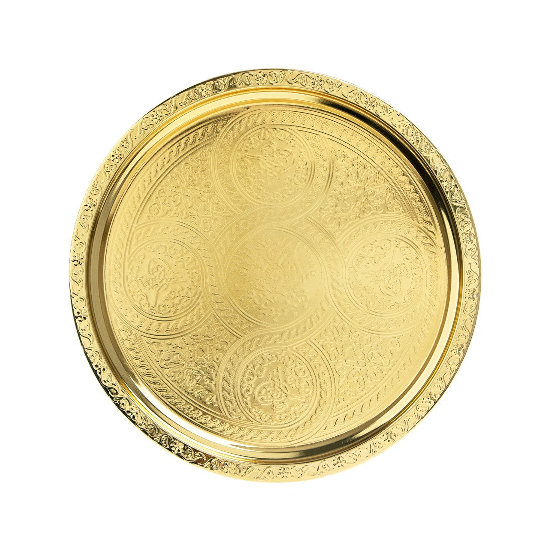 Tray For 6-Person - Plain Metal - Gold Tone - Acar catalog image