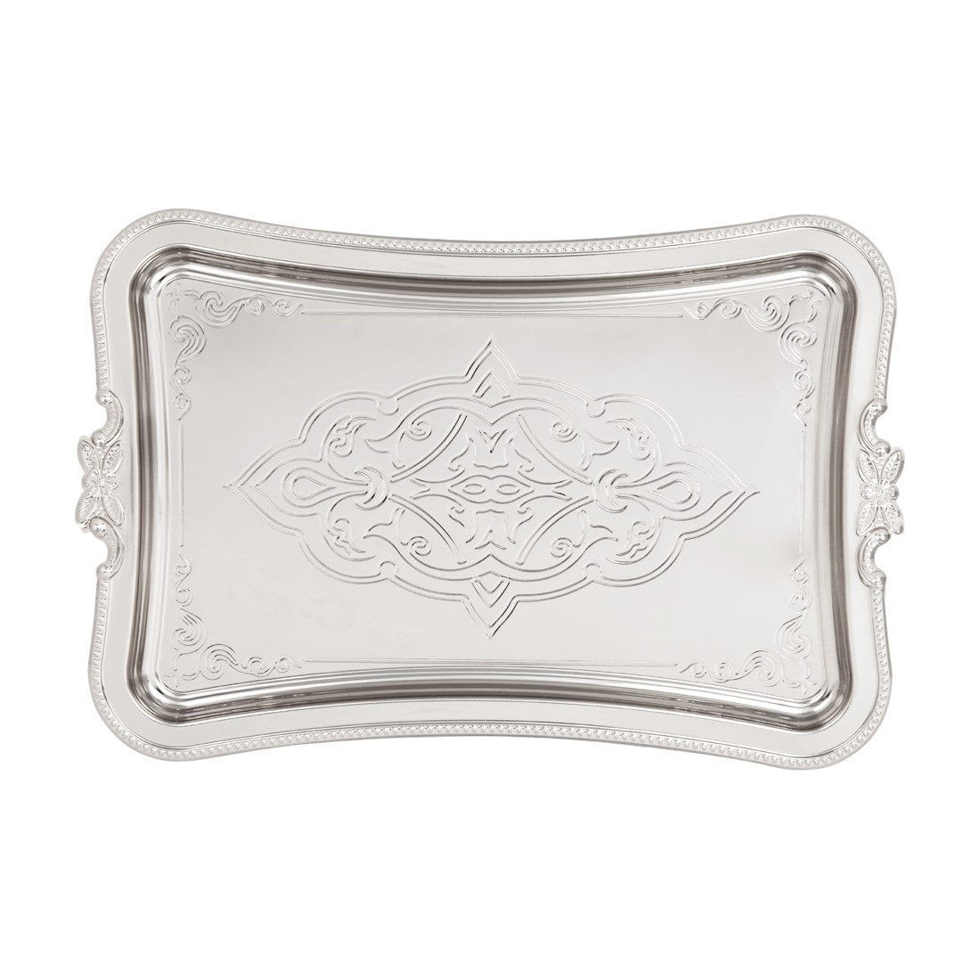 Tray Single - Patterned Metal - White - Acar catalog image