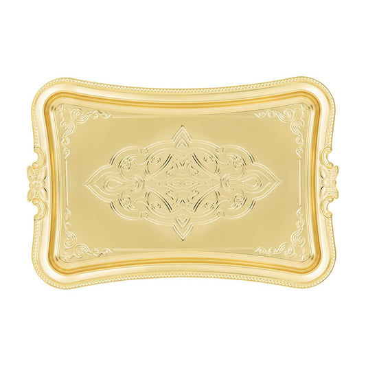 Tray Single - Patterned Metal - Gold Tone - Acar catalog image