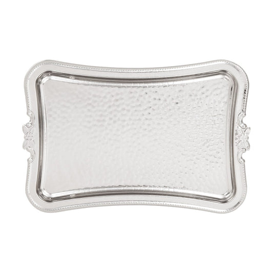 Tray Single - Hammered Metal - White - Acar catalog image