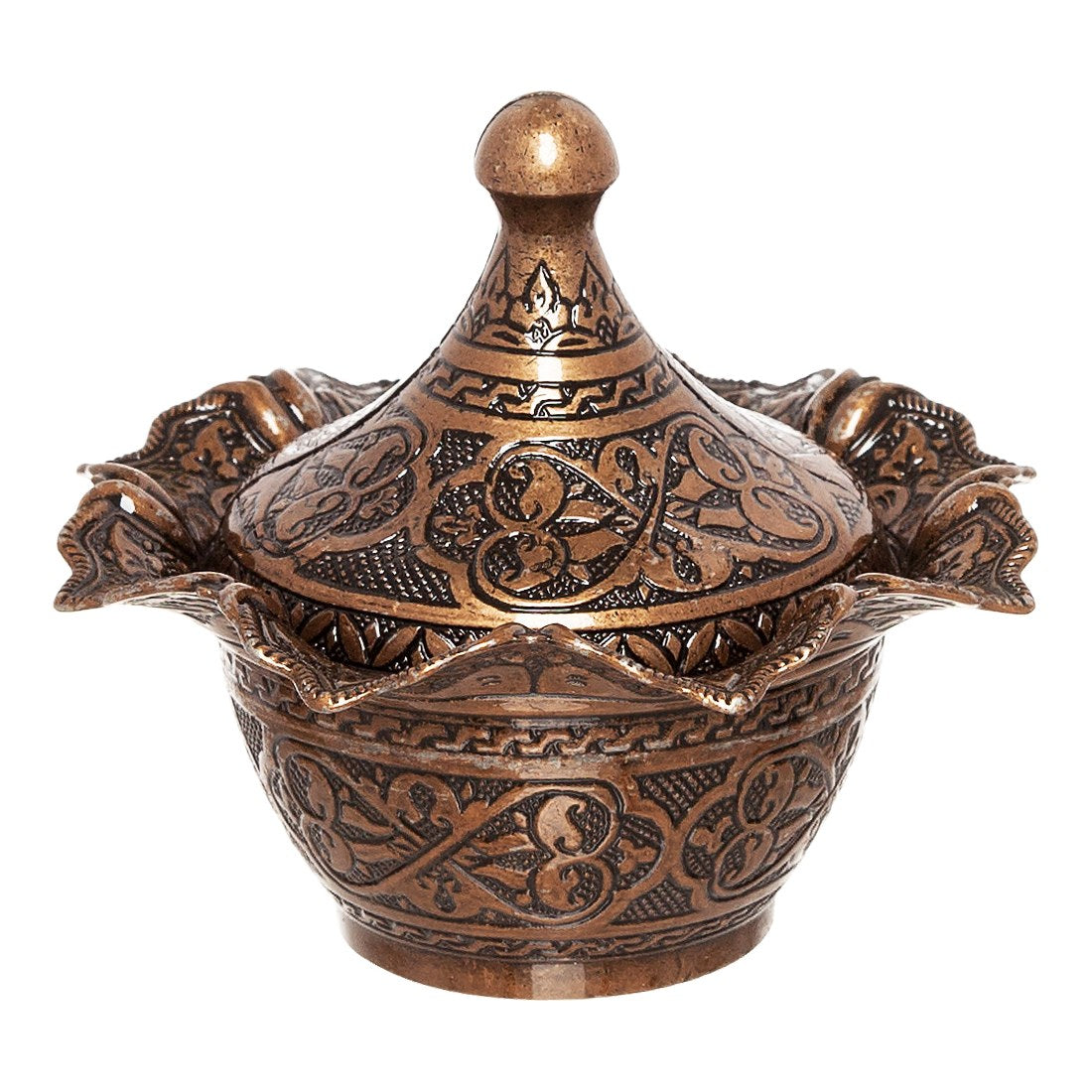 Sugar Bowl - Large Rose Cup - Antique Copper Tone - Acar catalog image