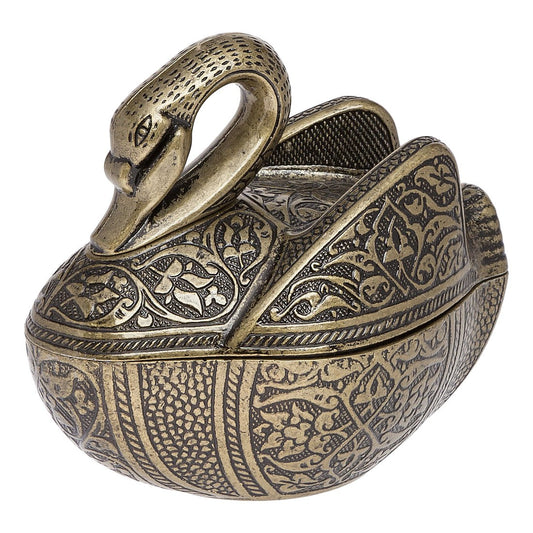 Sugar Bowl - Swan - Antique Gold Tone - Acar catalog image