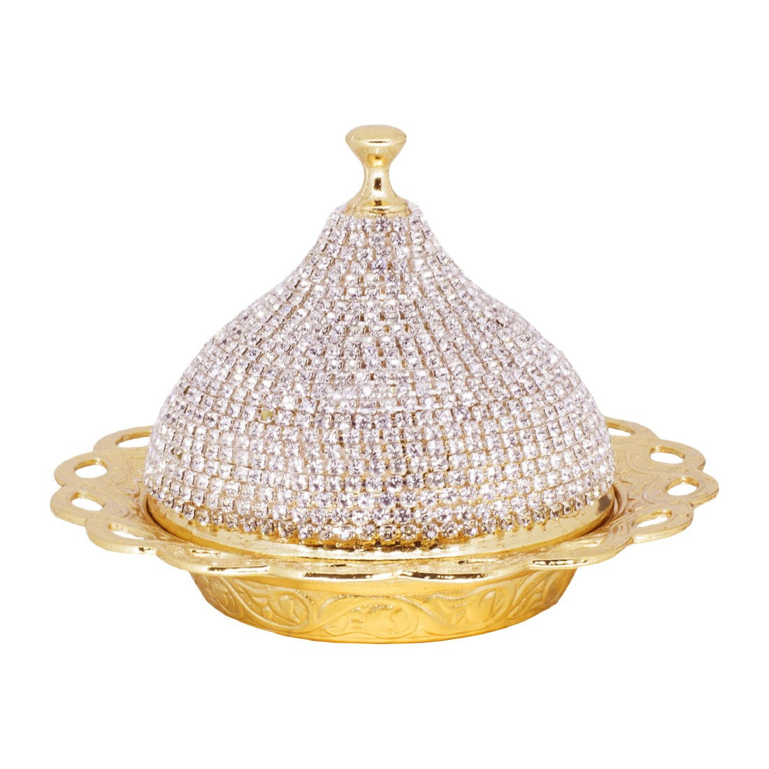 Gem-style Turkish Delight Bowl - No.3 Domed - Gold Tone - Acar catalog image