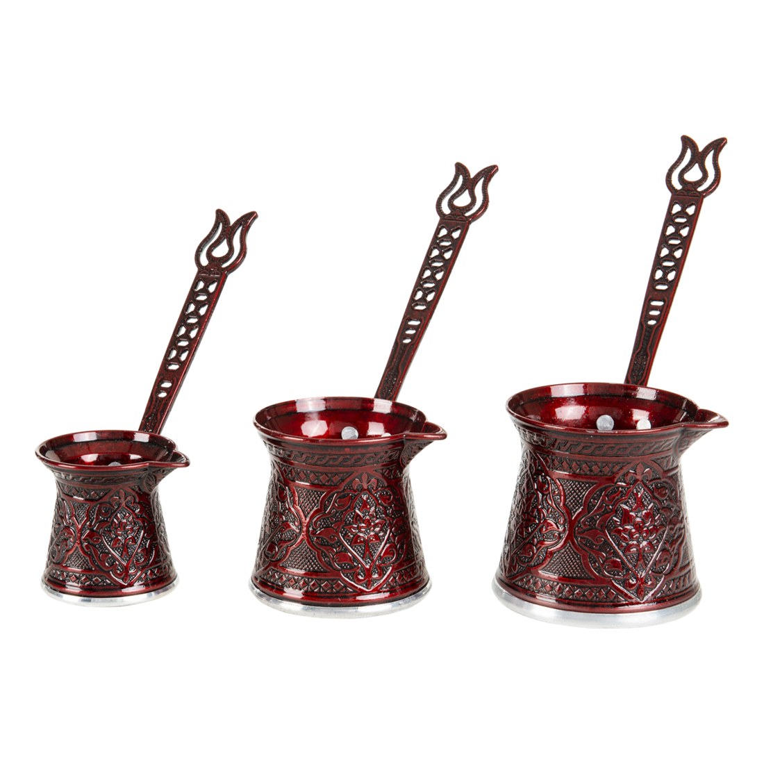 Decorative Coffee Pot Set - Triple - Claret Red - Acar catalog image