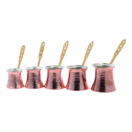 Turkish Coffee Pot Set - Five Cast Handle - Red - Acar catalog image