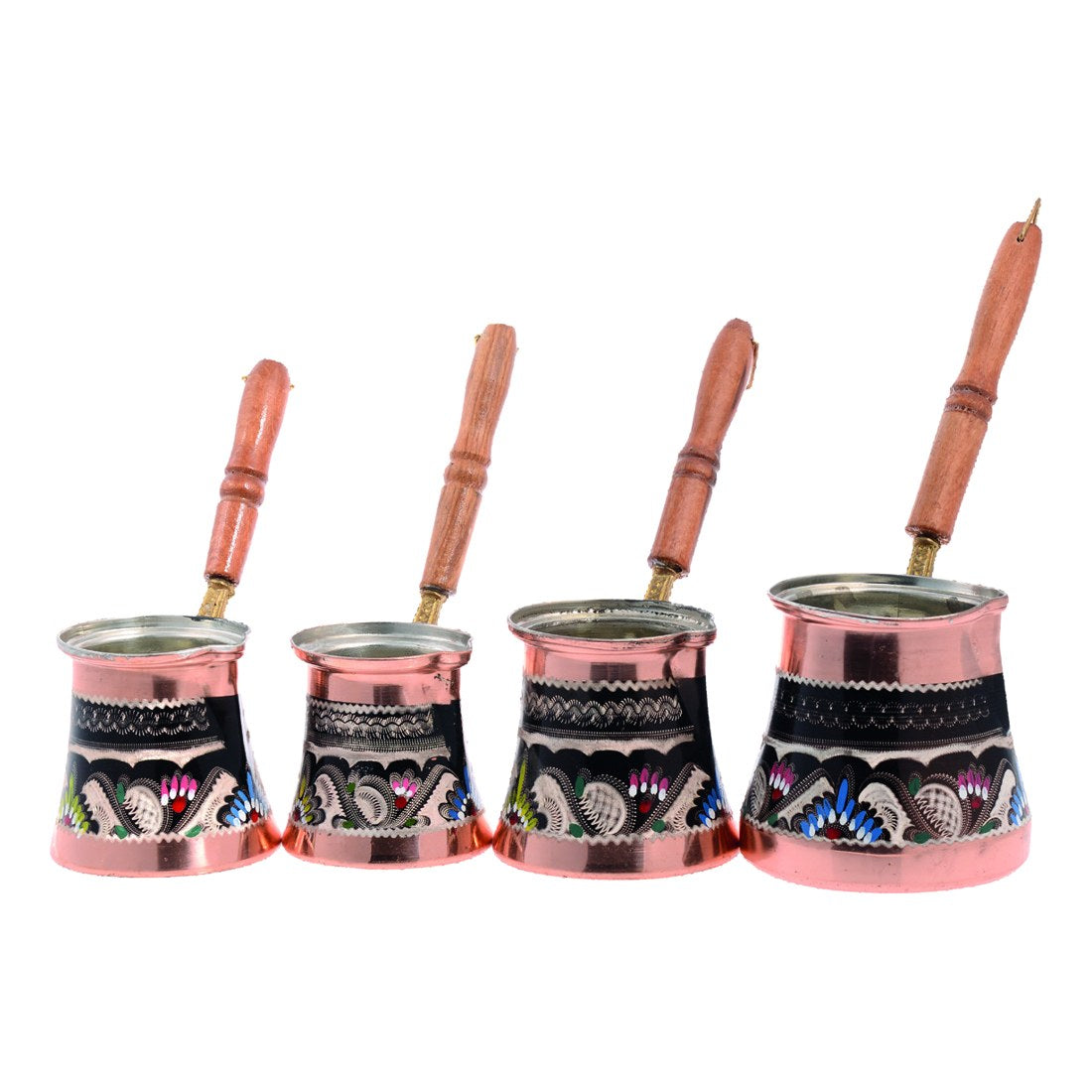 Turkish Coffee Pot Set - Four Erzincan Red - Acar catalog image