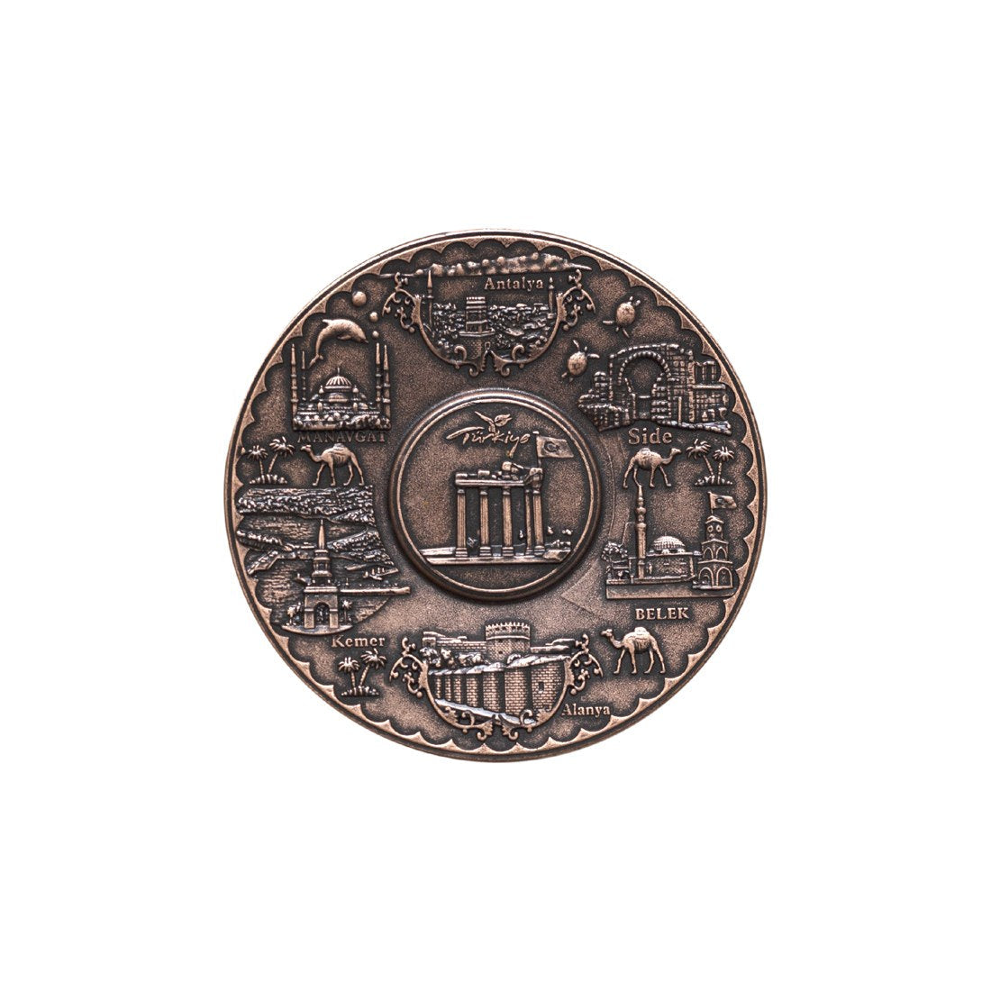 Decorative Plate Small - Antique Copper Tone - Acar catalog image