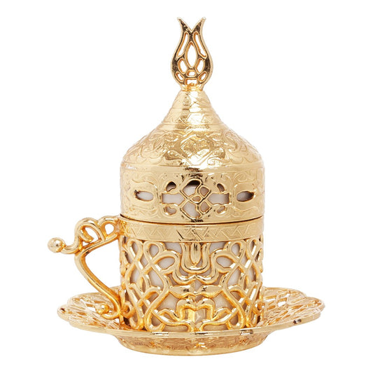 Coffee Cup - Openwork Design - Gold Tone - Acar catalog image