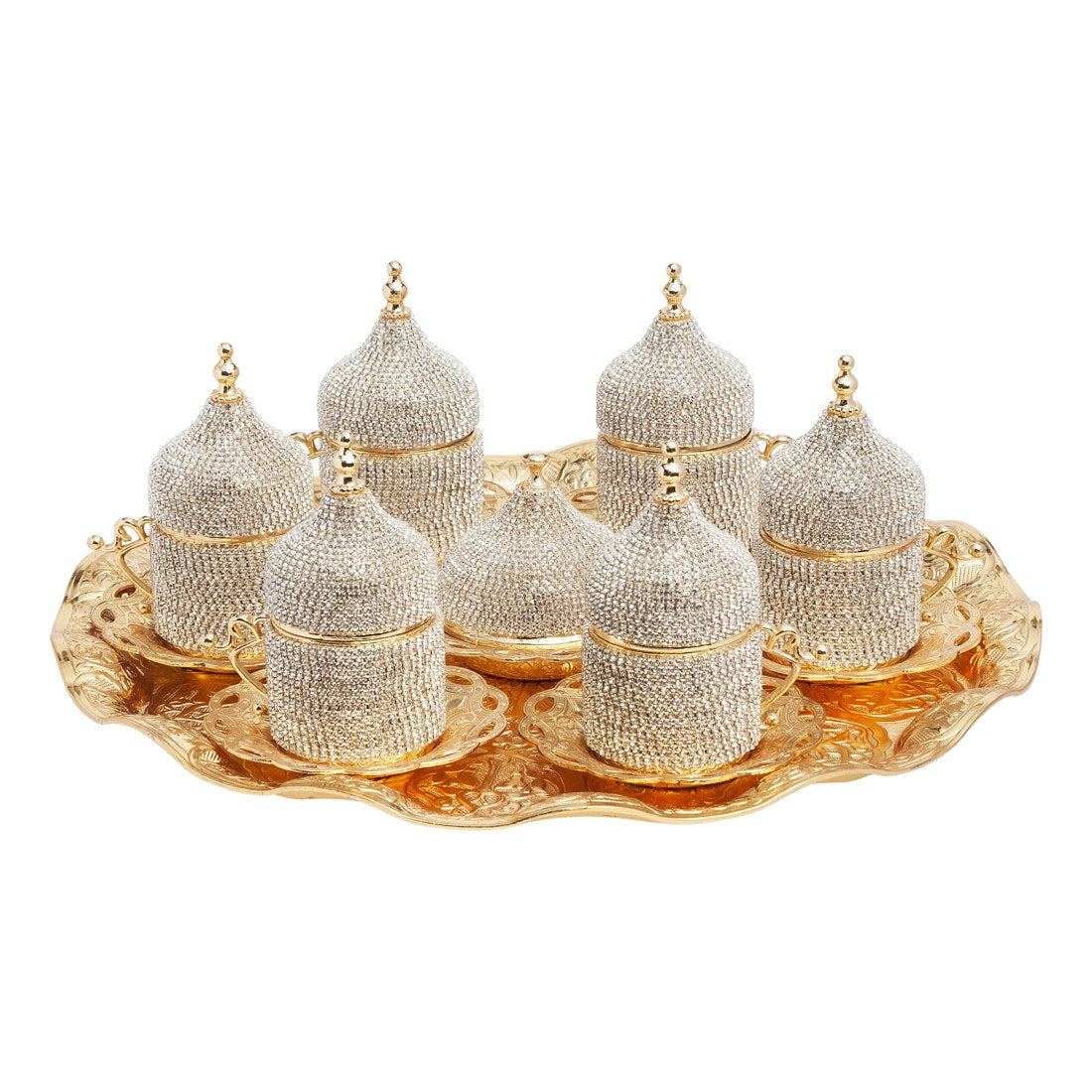 6-Person Coffee Gem-Style Set - Gem-Style Series - Gold Tone - Acar catalog image