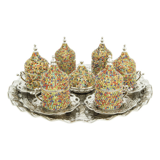 6-Person Coffee Gem-Style Set - Color Series - White - Acar catalog image