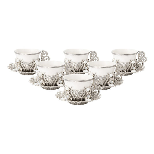 6-Person Gem-Style Presentation Set - Plain - White - Acar catalog image