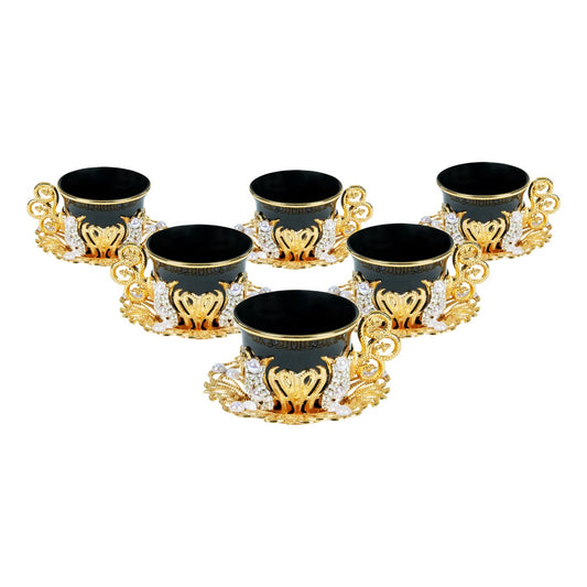 6-Person Gem-Style Presentation Set - Black - Gold Tone - Acar catalog image