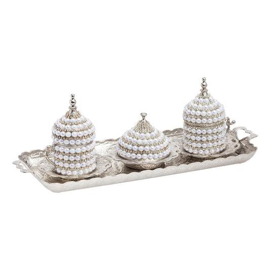 2-Person Coffee Gem-Style Set - Pearl-Style Series - White - Acar catalog image