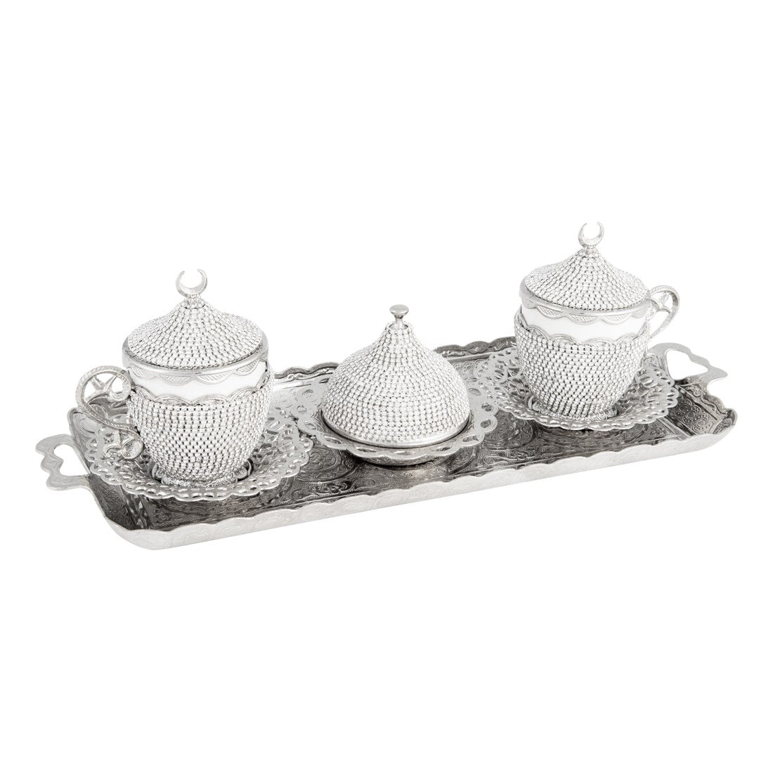 2-Person Gem-Style Coffee Cup Set - Gem-Style Series - White - Acar catalog image