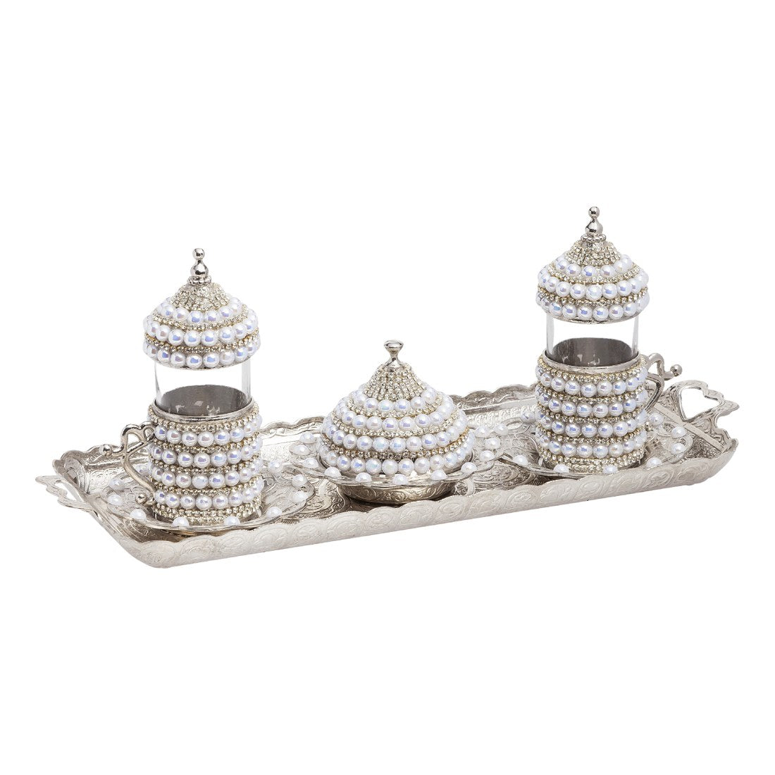 2-Person Water Glass Set Pearl-Style Series - White - Acar catalog image