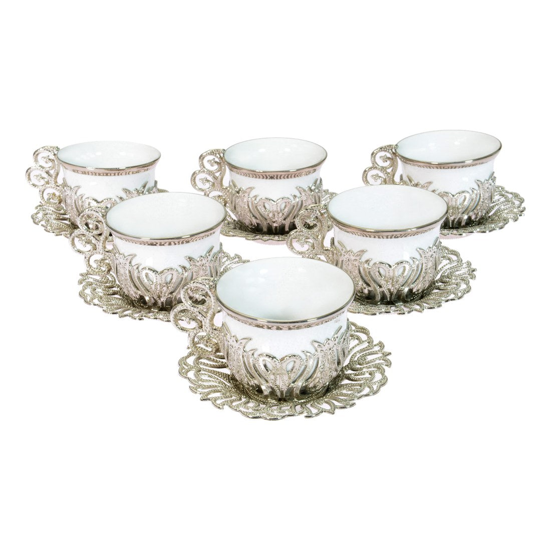 6-Person Coffee Presentation Set Tulip - Plain - White - Acar catalog image