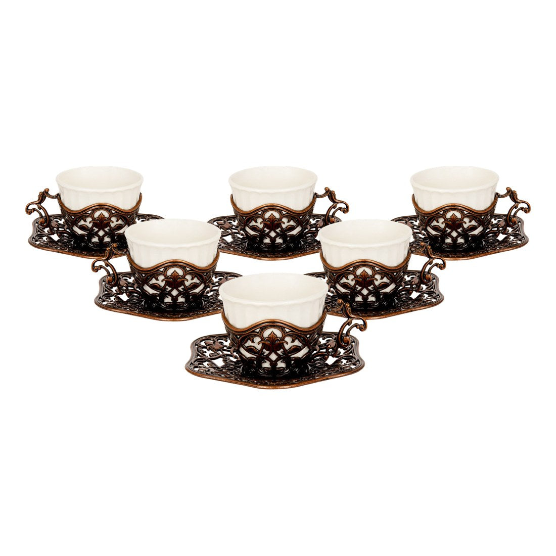 6-Person Presentation Set - Elisa - Plain - Antique Copper Tone - Acar catalog image