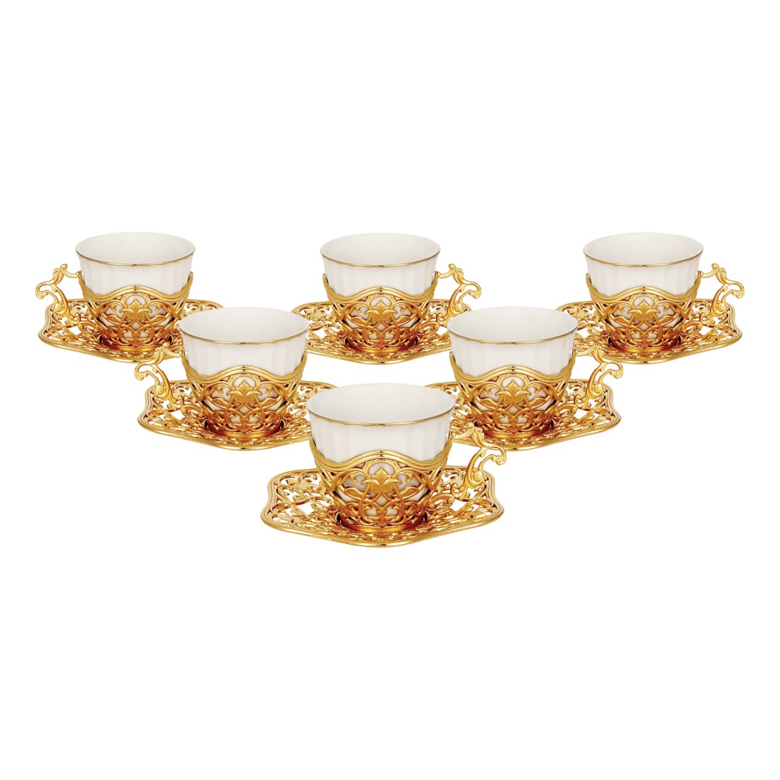 6-Person Presentation Set - Elisa - Plain - Gold Tone - Acar catalog image