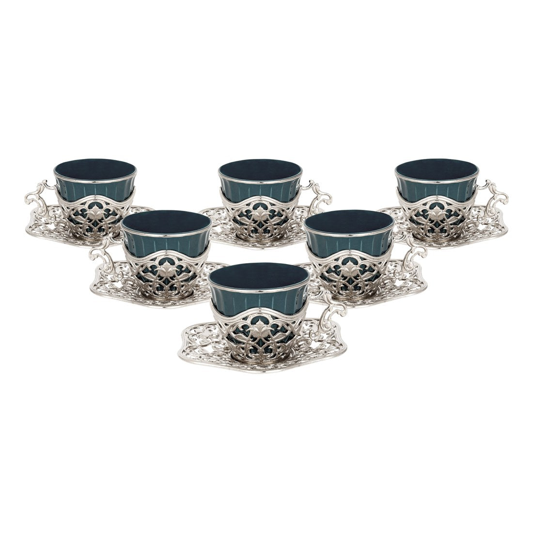 6-Person Presentation Set - Elisa - Green - White - Acar catalog image
