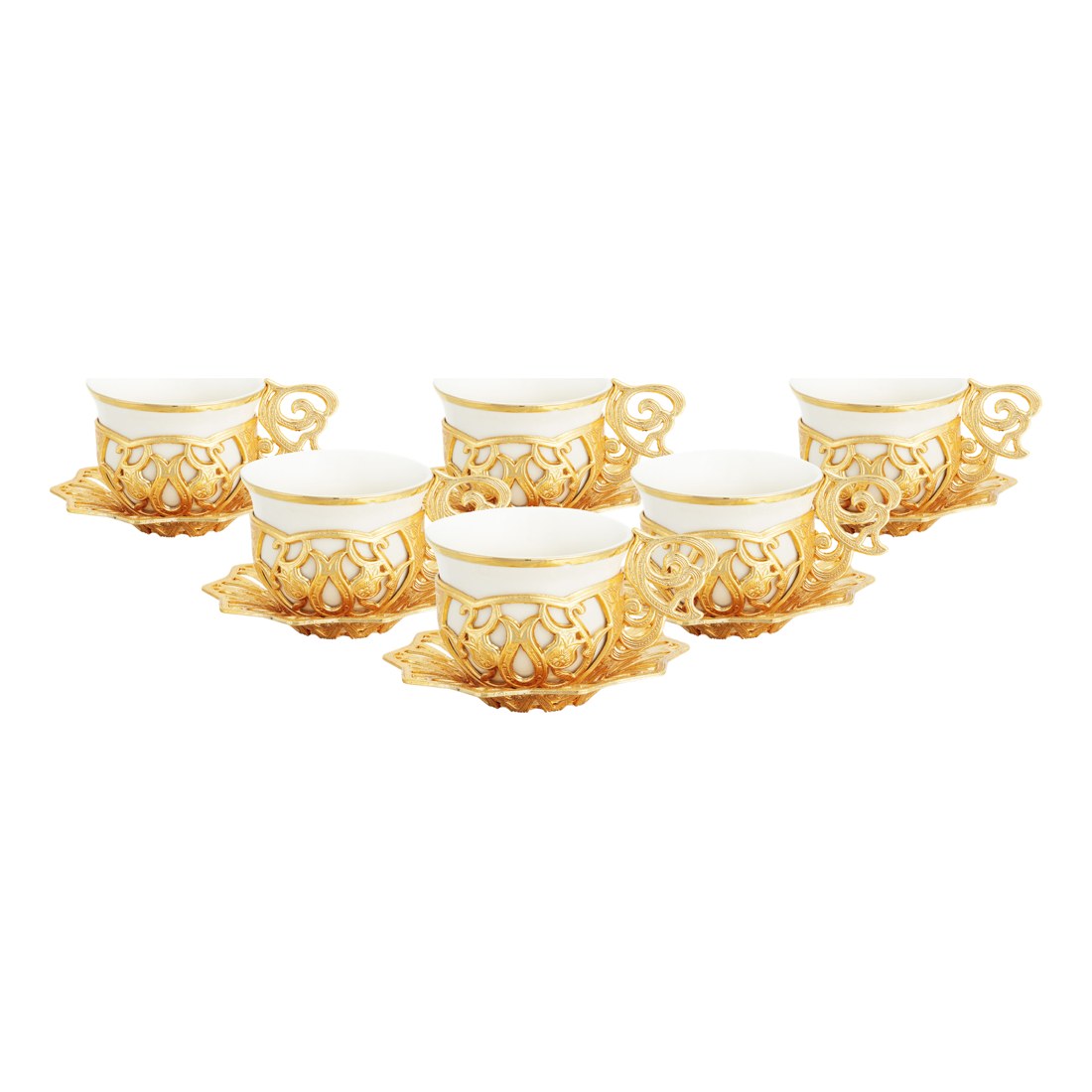 6-Person Coffee Presentation Set - Sultan - Plain - Gold Tone - Acar catalog image