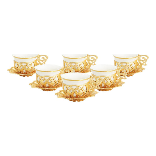 6-Person Coffee Presentation Set - Sultan - Plain - Gold Tone - Acar catalog image