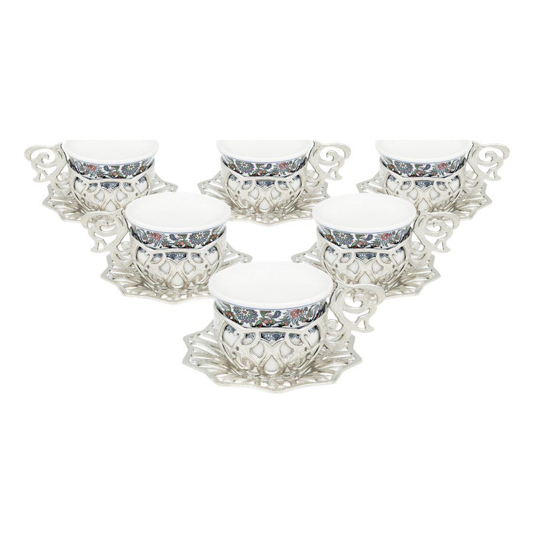 6-Person Coffee Presentation Set - Sultan - Topkapi - White - Acar catalog image