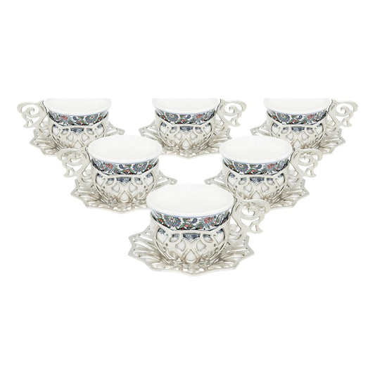 6-Person Coffee Presentation Set - Sultan - Topkapi - White - Acar catalog image