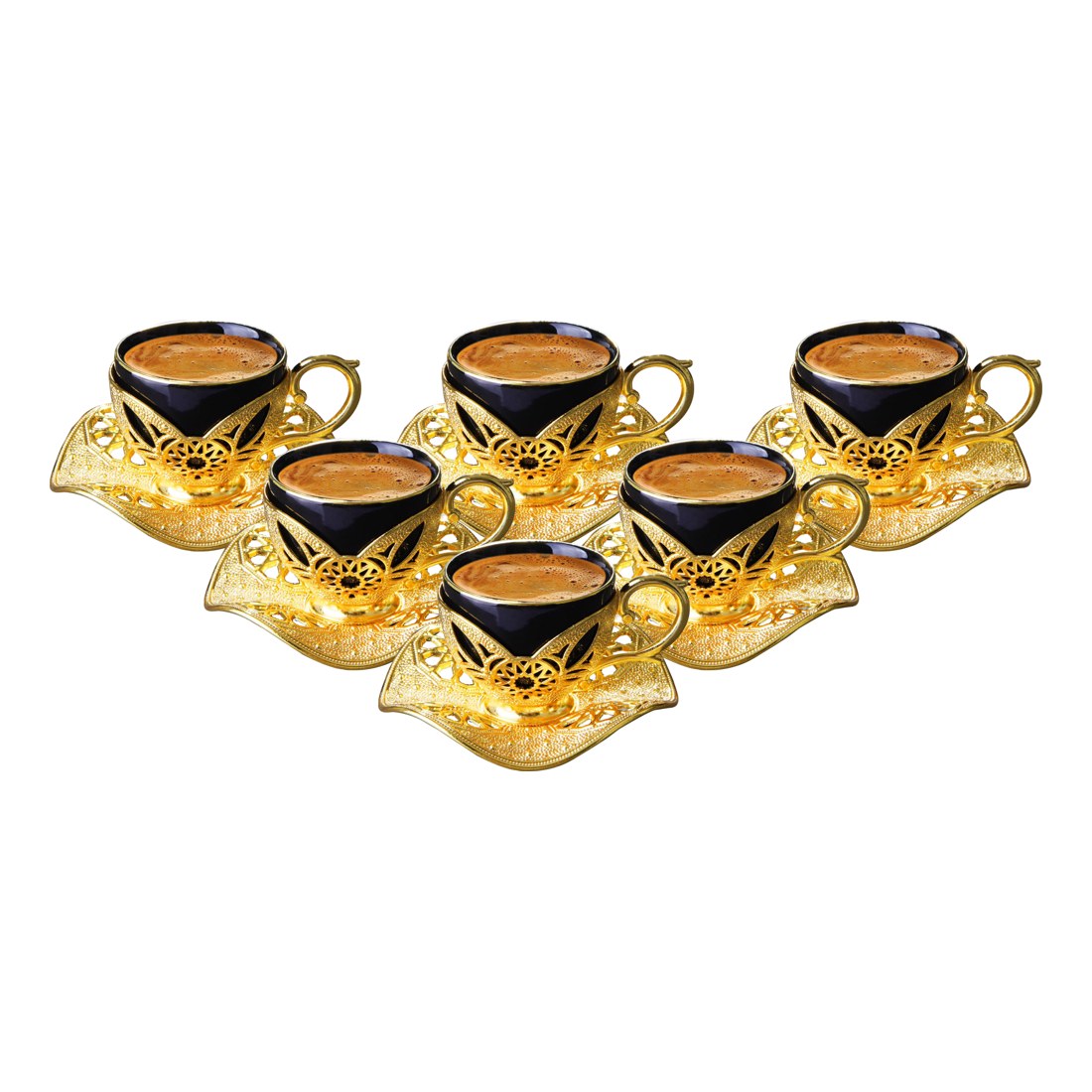6-Person Presentation Set - Busra Black - Gold Tone - Acar catalog image