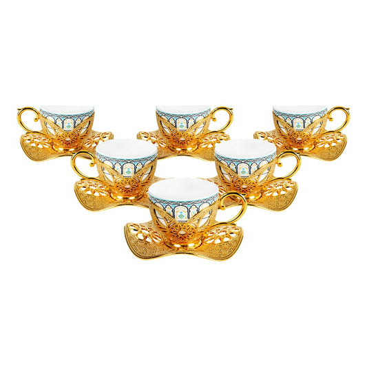 6-Person Presentation Set - Busra Pattern 3 - Gold Tone - Acar catalog image
