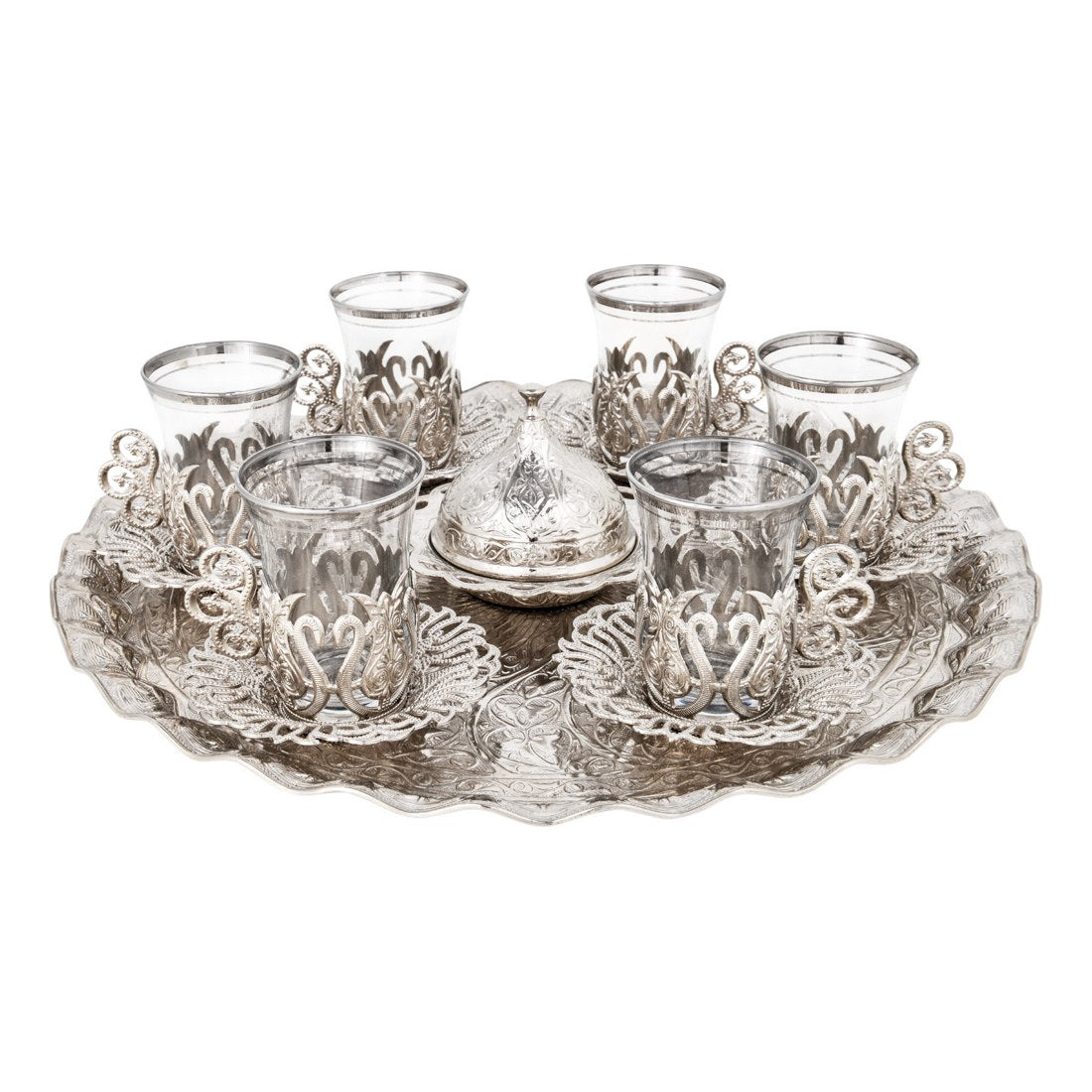 Tea Set With Tray - Ottoman - White - Acar catalog image