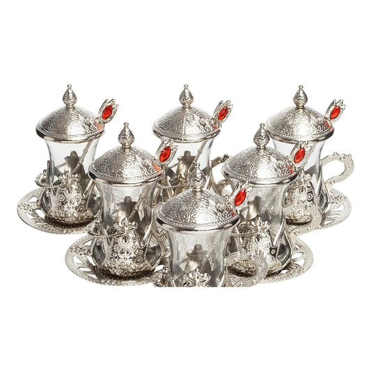 Tea Set With Spoon - White - Without Tray - Acar catalog image