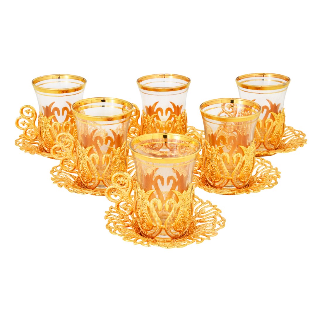Tea Set Without Tray - Ottoman - Gold Tone - Acar catalog image