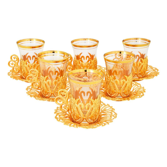 Tea Set Without Tray - Ottoman - Gold Tone - Acar catalog image