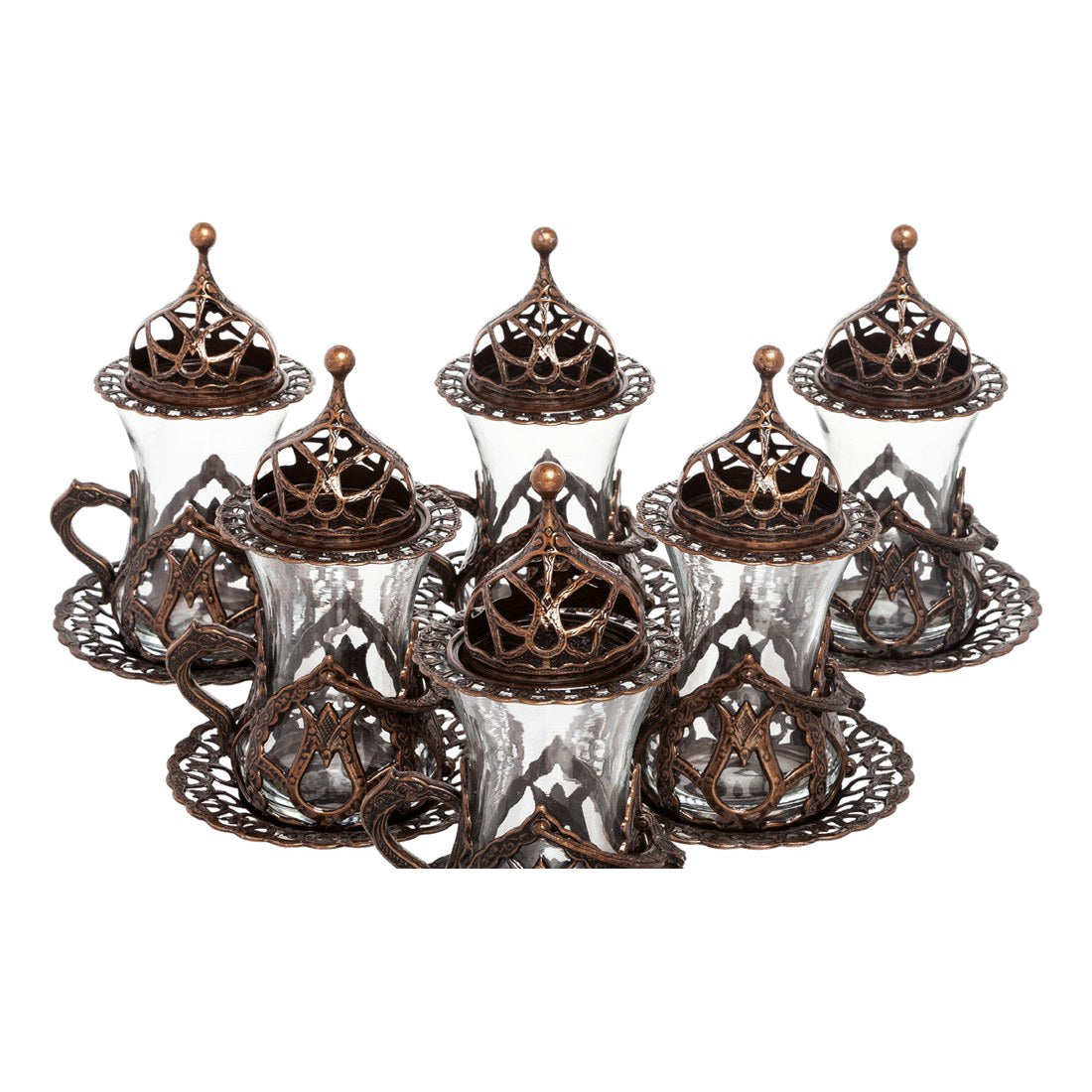 Tea Set With Gruplar - Antique Copper Tone - Without Tray - Acar catalog image