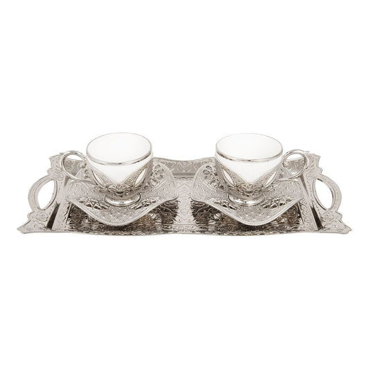 2-Person Presentation Set With Tray - Busra - Gilded - White - Acar catalog image