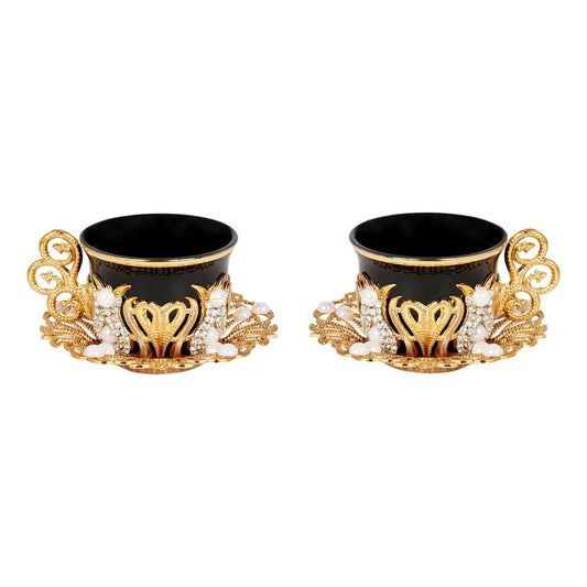 2-Person Presentation Set - Gem-Style - Black - Gold Tone - Acar catalog image