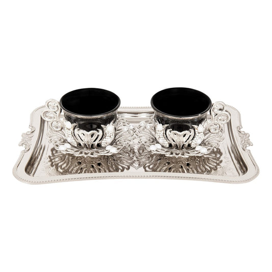 2-Person Presentation Set With Tray - Gem-Style - Black - White - Acar catalog image