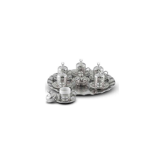 Round Yonca 6-Person Coffee Set With Sheet Tray - catalog product image