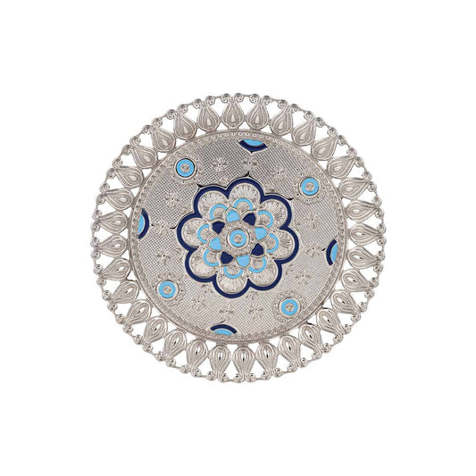 6-Person Ecem Round Tray with Enamel - catalog product image