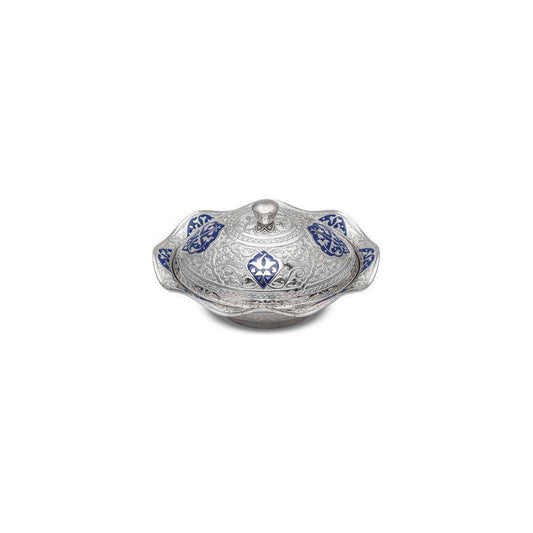 Big Oval Sugar Bowl with Enamel Cover - catalog product image